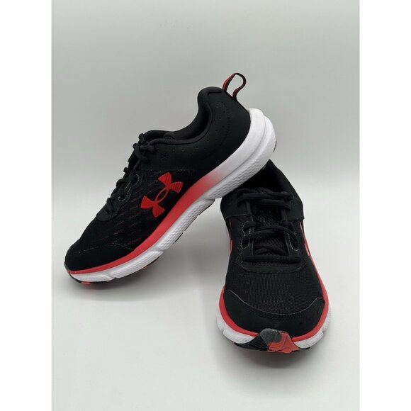 Under Armour Charged Assert 10 Size 7 Low Black Red White Camo Preowned - Picture 7 of 12